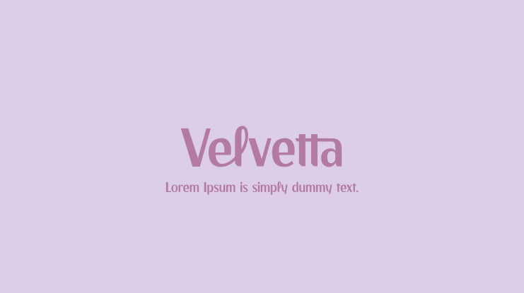 Velvetta Font