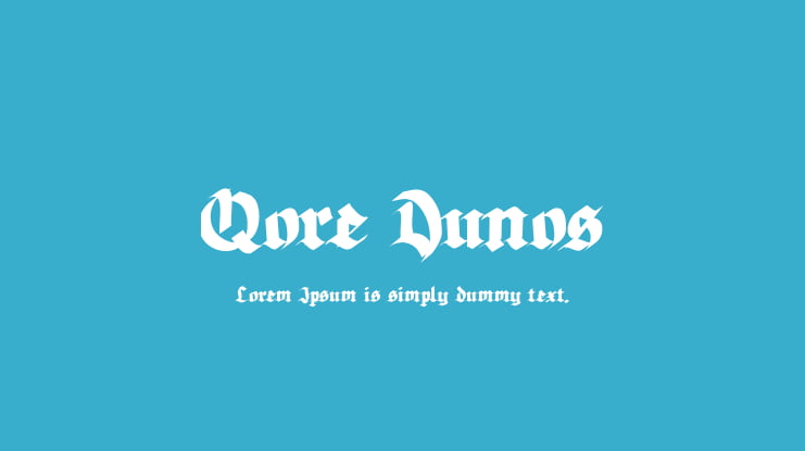 Qore Dunos Font