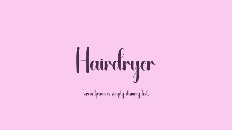 Hairdryer Font