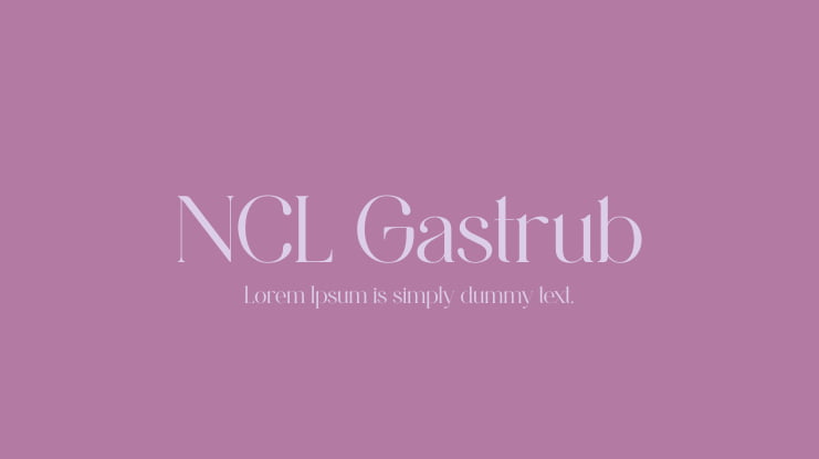 NCL Gastrub Font