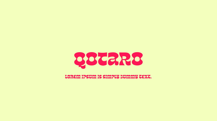 Qotaro Font Family