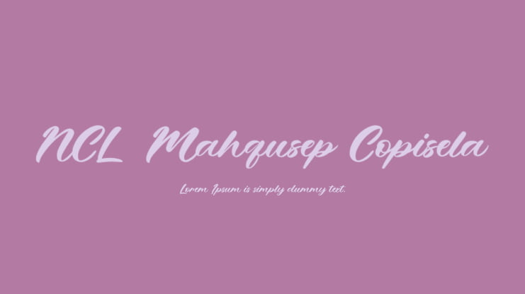 NCL Mahqusep Copisela Font