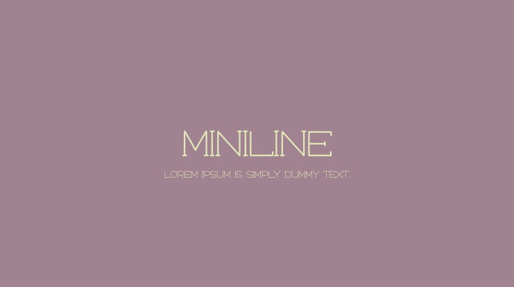 Miniline Font