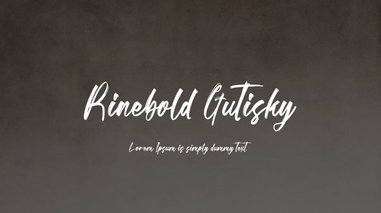 Rinebold Gutisky Font