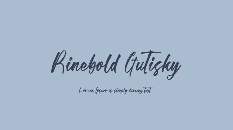 Rinebold Gutisky Font