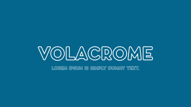 VOLACROME Font