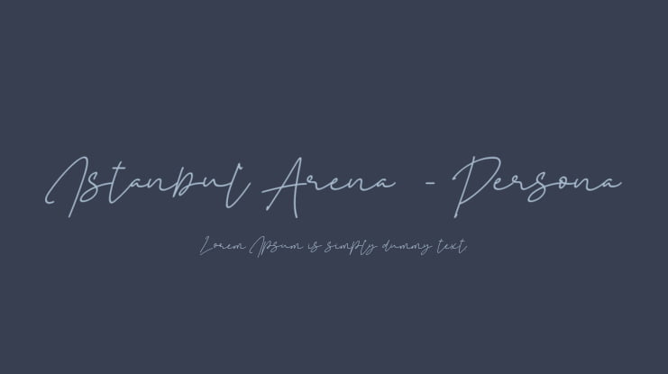 Istanbul Arena  - Persona Font