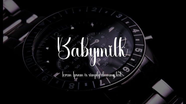 Babymilk Font