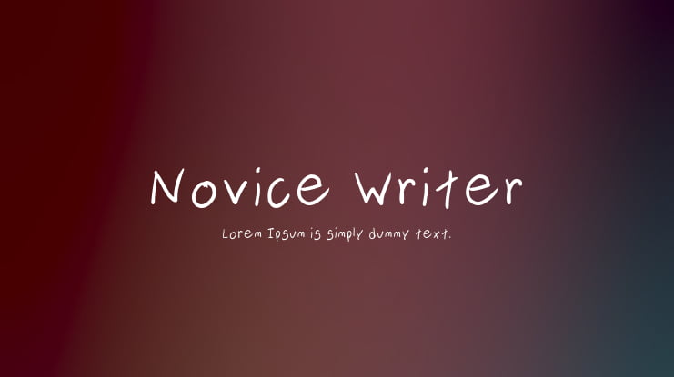 Novice Writer Font