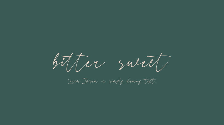 bitter sweet Font