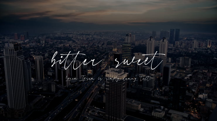 bitter sweet Font