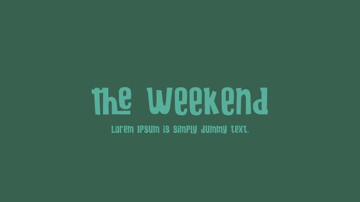 the Weekend Font