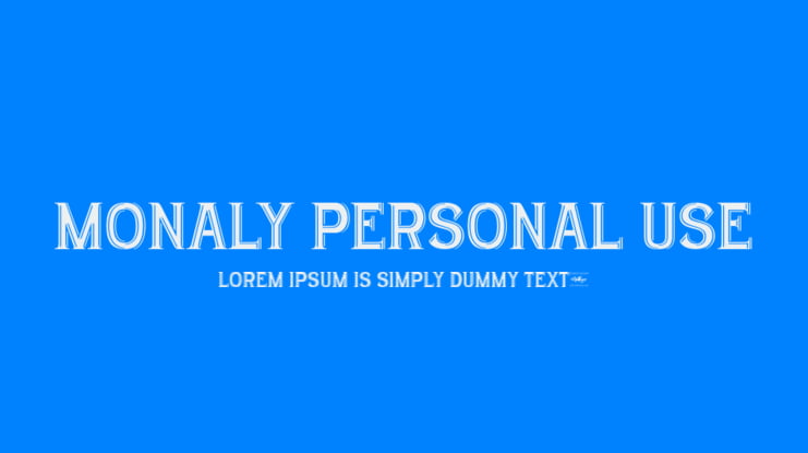 Monaly Personal Use Font