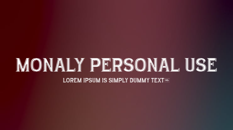 Monaly Personal Use Font