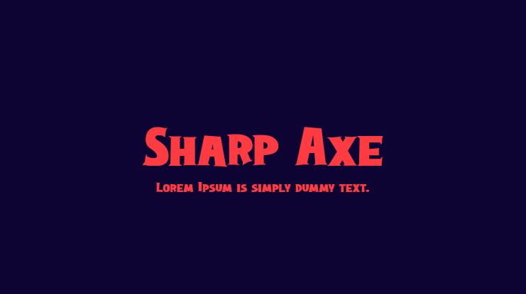 Sharp Axe Font