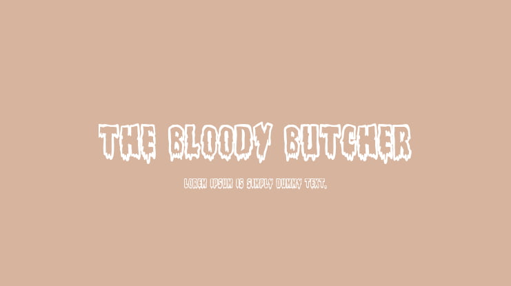 The Bloody Butcher Font