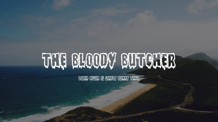 The Bloody Butcher Font