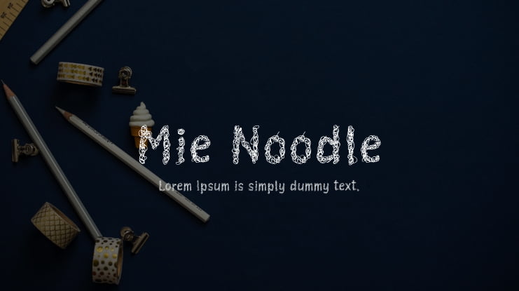 Mie Noodle Font