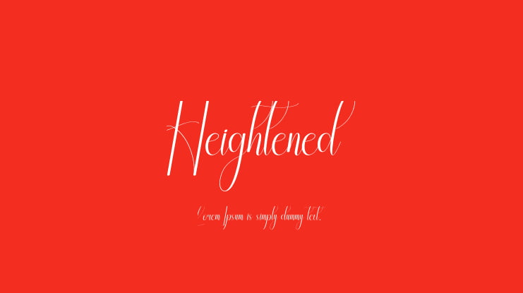 Heightened Font