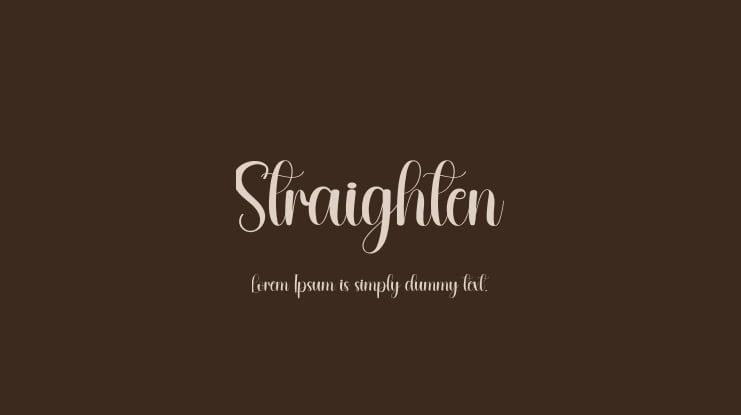 Straighten Font