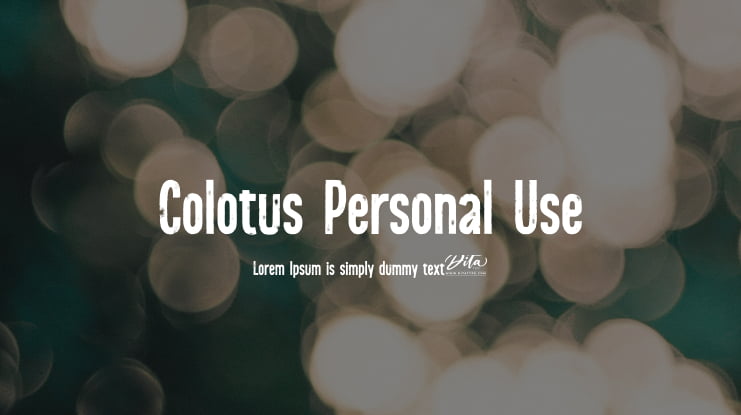 Colotus Personal Use Font