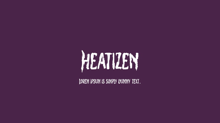 Heatizen Font