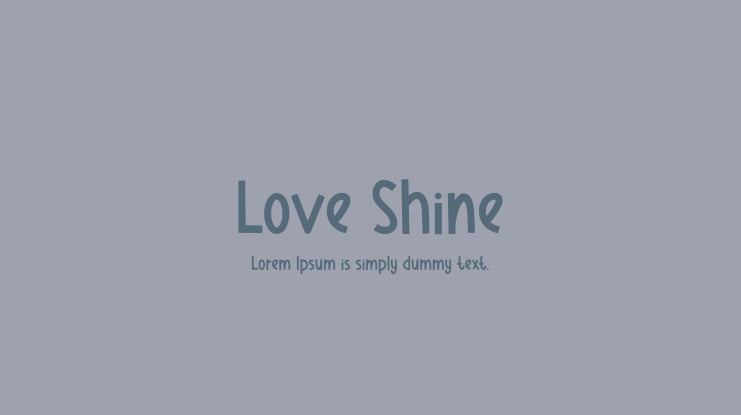 Love Shine Font