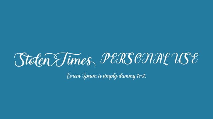 Stolen Times PERSONAL USE Font