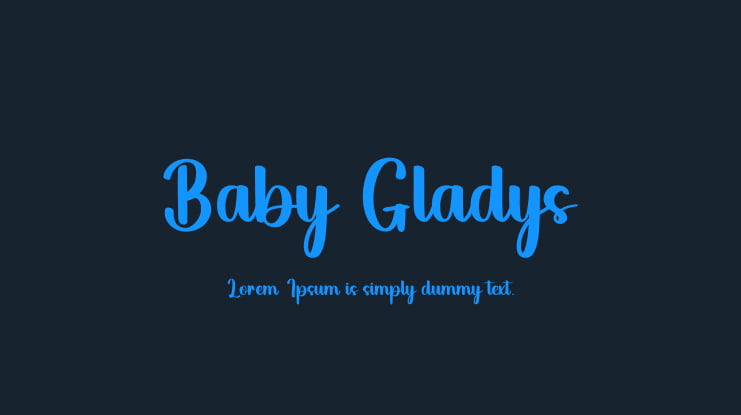 Baby Gladys Font