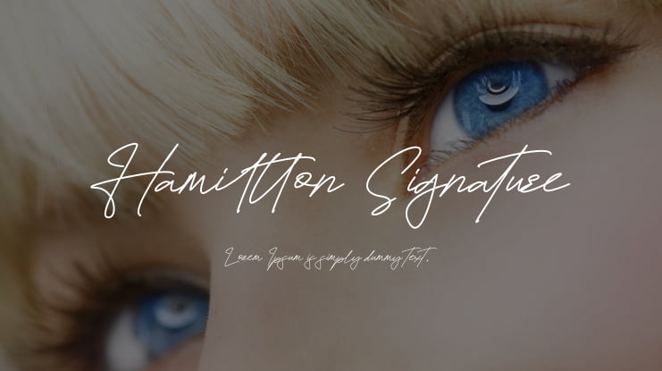 Hamiltton Signature Font