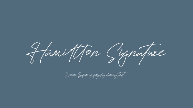 Hamiltton Signature Font