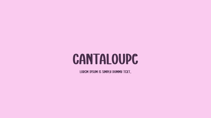 Cantaloupe Font