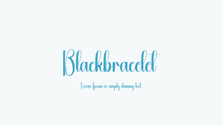 Blackbracelet Font Family