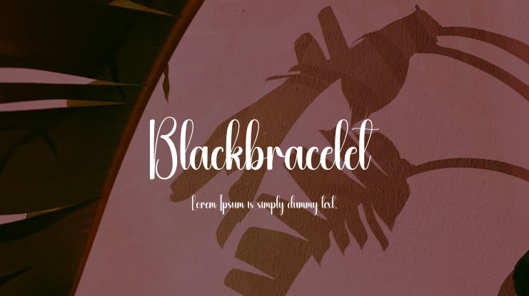 Blackbracelet Font Family