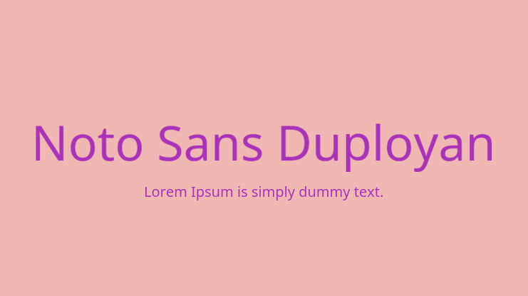 Noto Sans Duployan Font Family