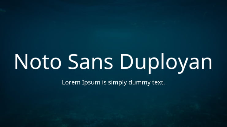 Noto Sans Duployan Font Family