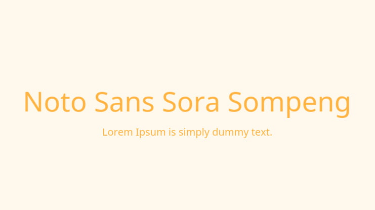 Noto Sans Sora Sompeng Font