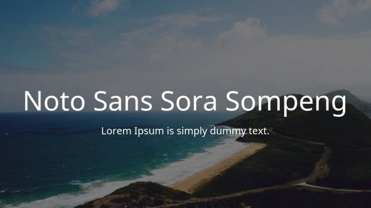 Noto Sans Sora Sompeng Font