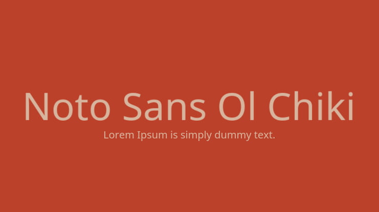 Noto Sans Ol Chiki Font