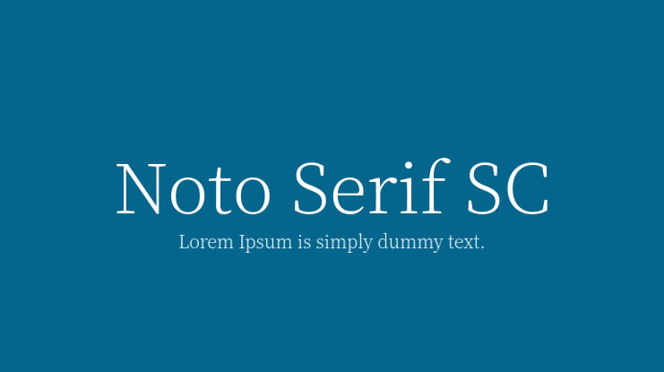 Noto Serif SC Font