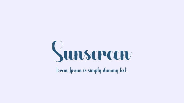 Sunscreen Font