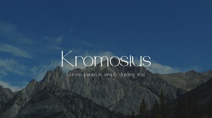 Kromosius Font