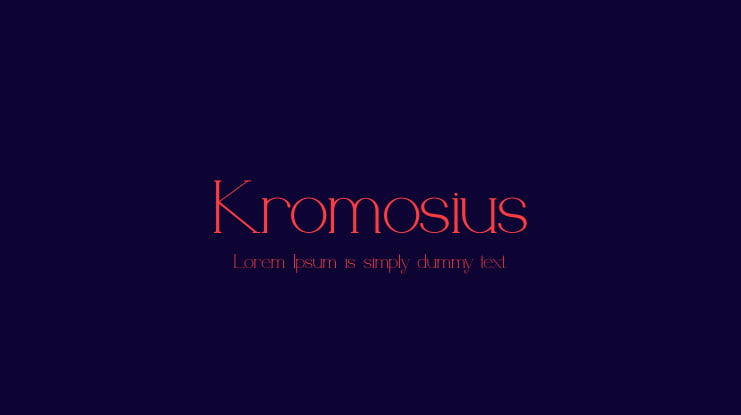 Kromosius Font