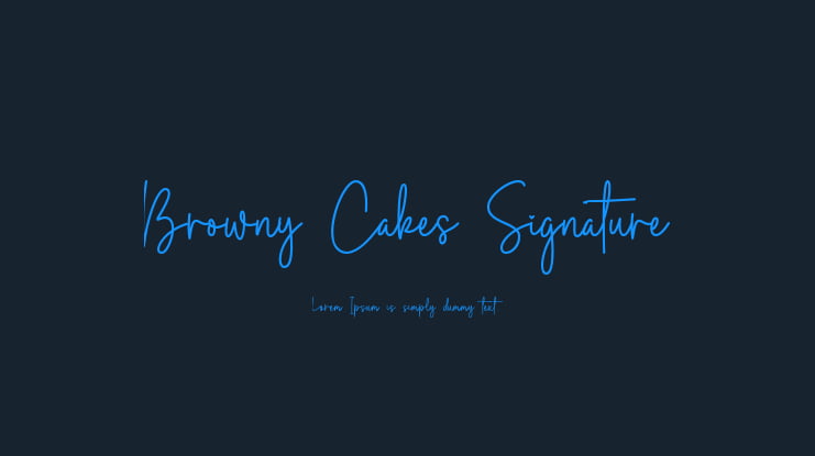 Browny Cakes Signature Font