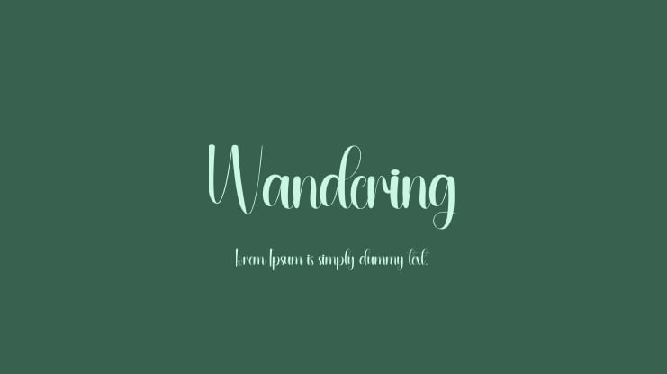 Wandering Font