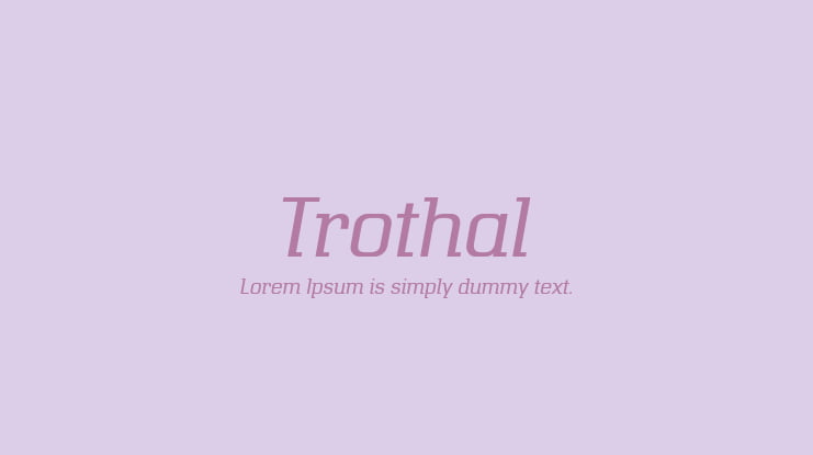 Trothal Font