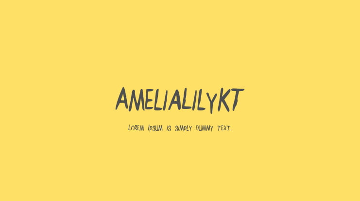 AmeliaLilyKT Font