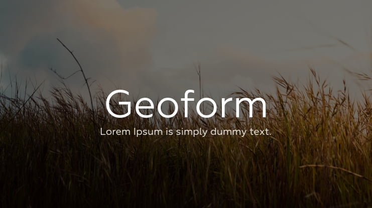 Geoform Font Family