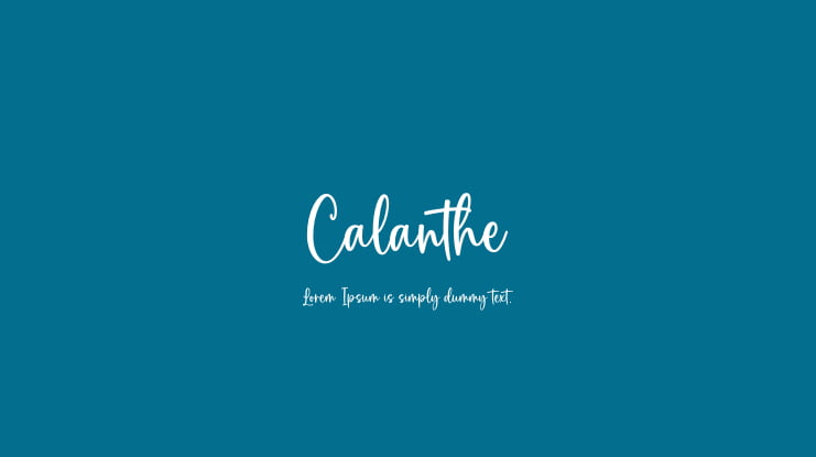 Calanthe Font