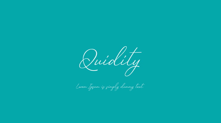 Quidity Font